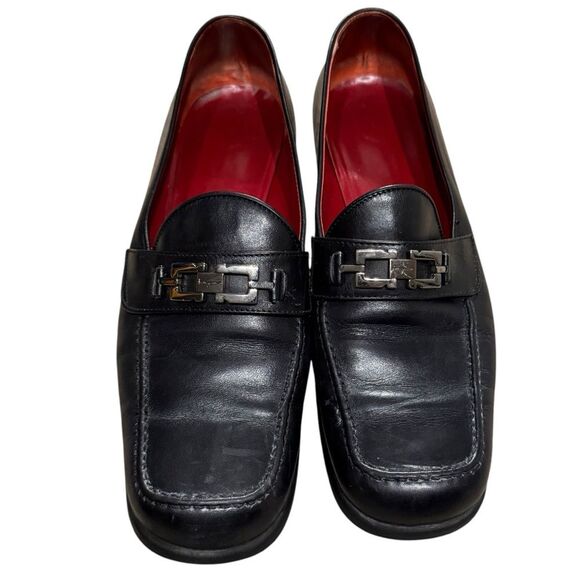 Salvatore‎ Ferragamo Men’s 9 Horsebit Comfort Loafers Black Leather Old Money main image 7